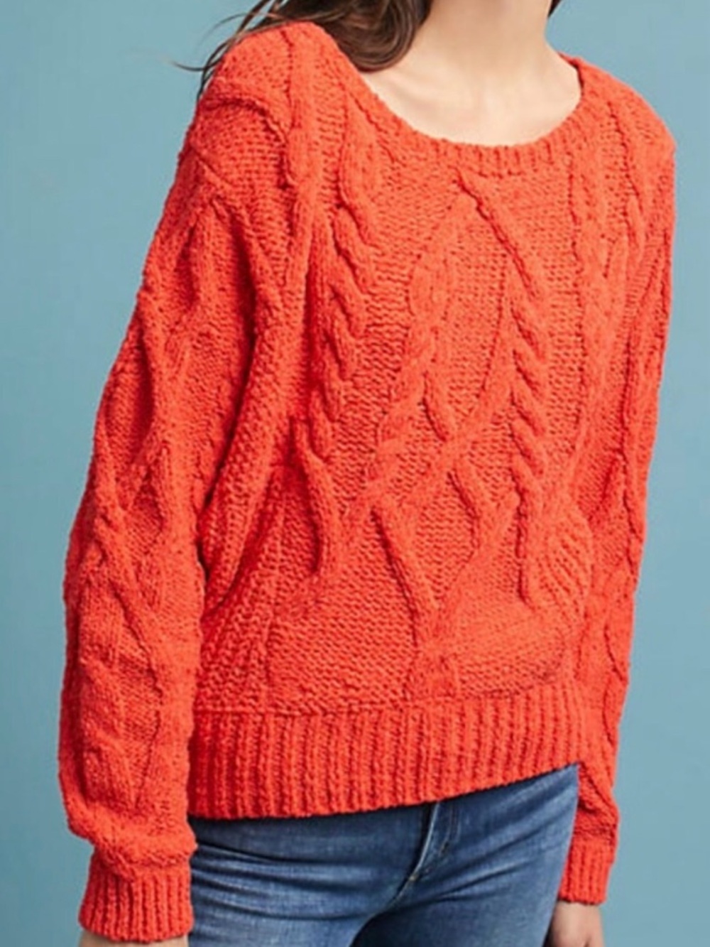 Anthropologie Sleeping On Snow Anthropologie Red Orange Pullover Sweater Size SP